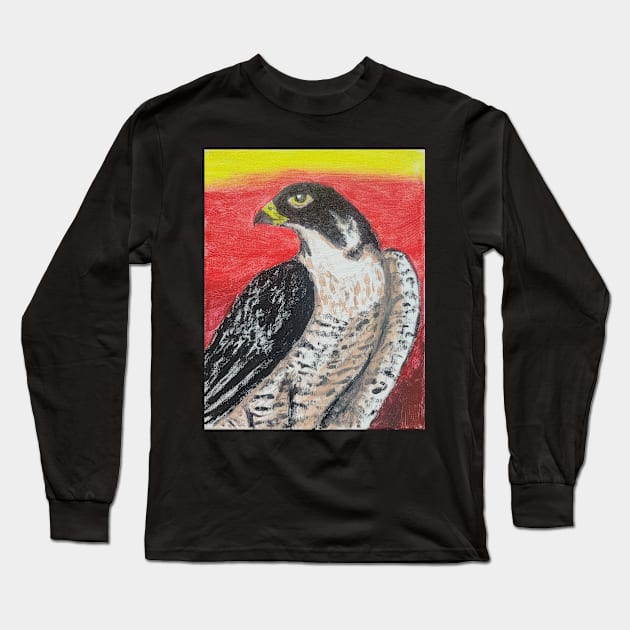 Peregrine Falcon Long Sleeve T-Shirt by Spiritjay